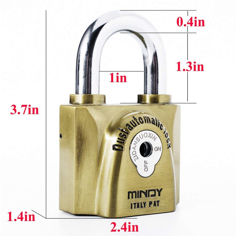 Mindy 60mm Heavy Duty Waterproof Keyed Padlock with 4 Keys - Image 2